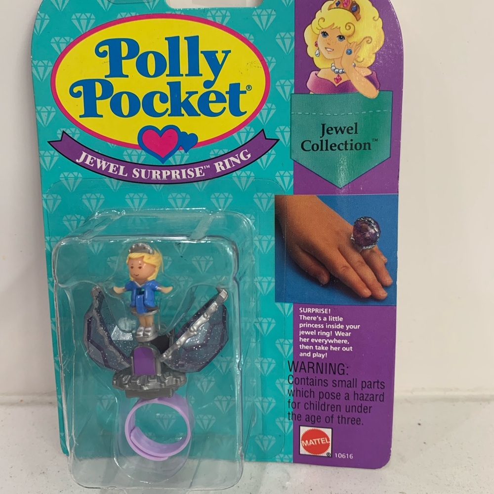 Polly Pocket Jewel Collection Ring Jewel Surprise Vintage New NIP Sealed…